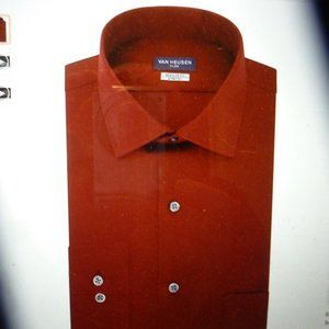 Van Heusen Men's Wrinkle Free Dress Shirt Regular Fit Sz 16 34/35 Large